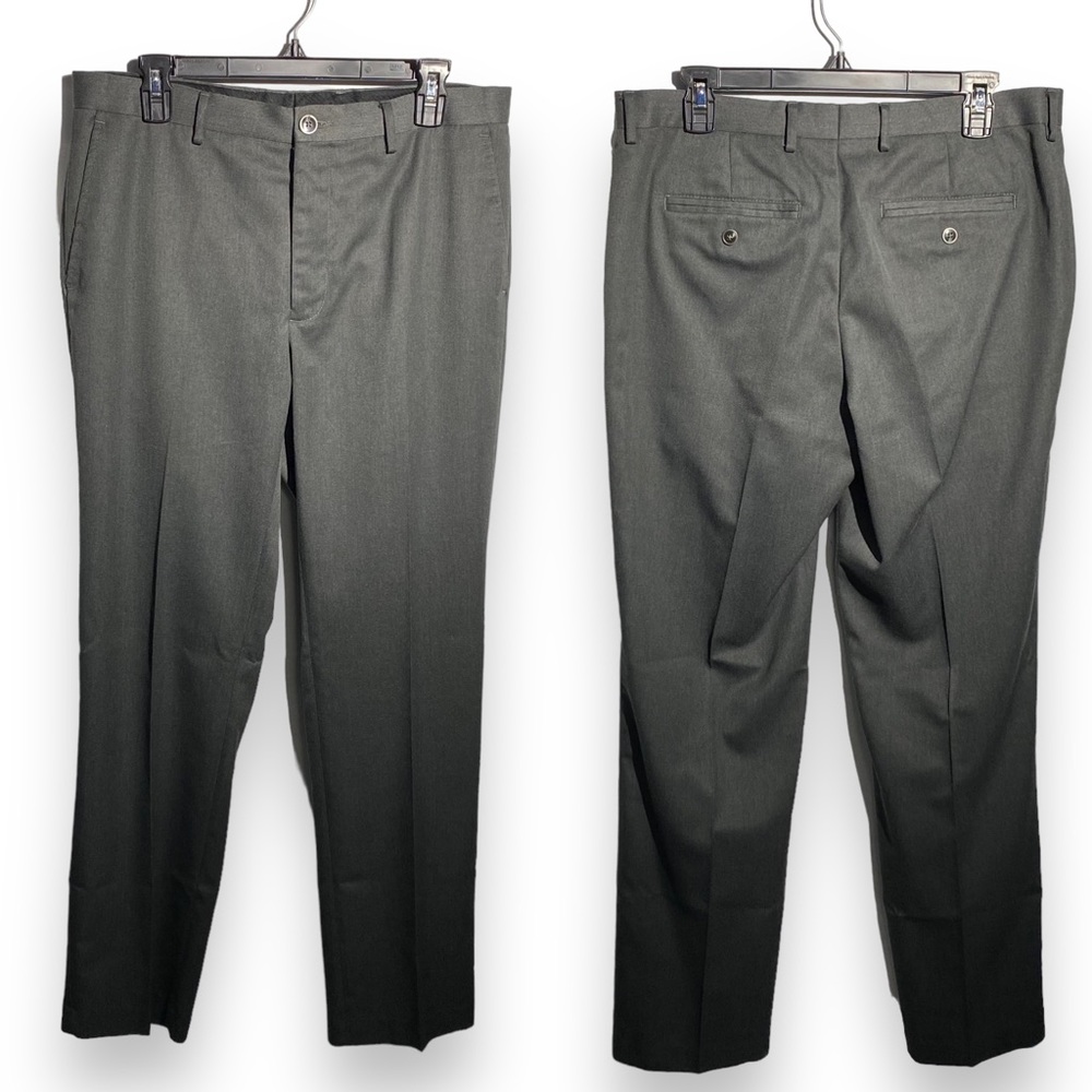 MARC ANTHONY Slim Fit Dress Pants Charcoal Gray